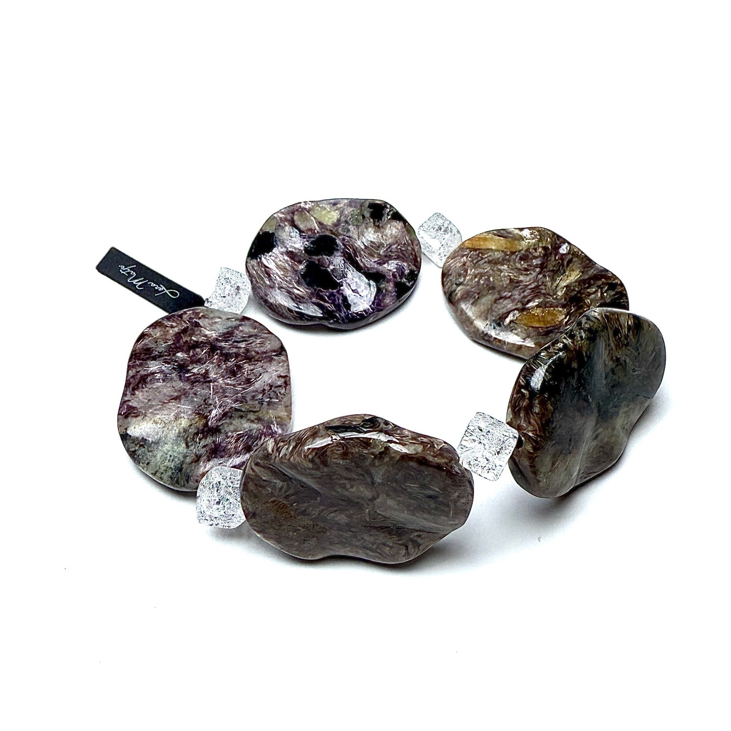 Charoite with Iris Crystal.
