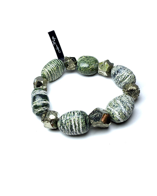 Serpentine with Magnetite and Pyrite.