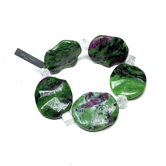 Ruby in Zoisite with Iris Crystal.