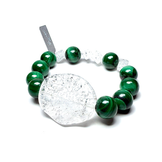 Malachite with Iris Crystal.