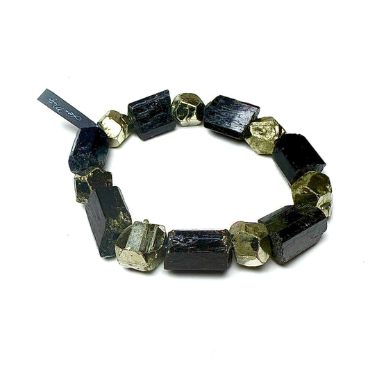 Pyrite with Tourmaline.