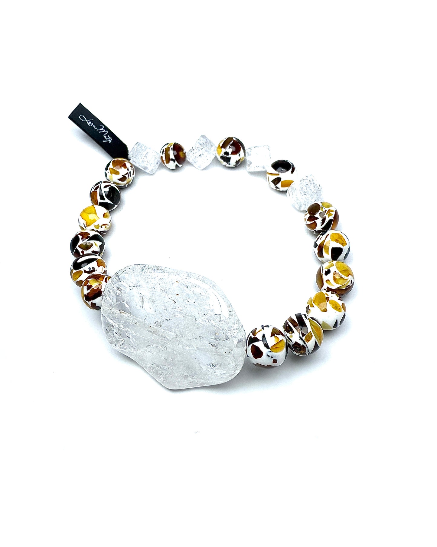 Amber with Iris Crystal.