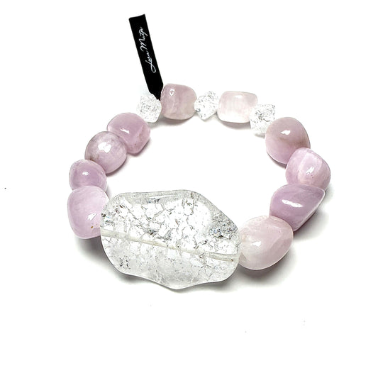 Kunzite with Iris Crystal.