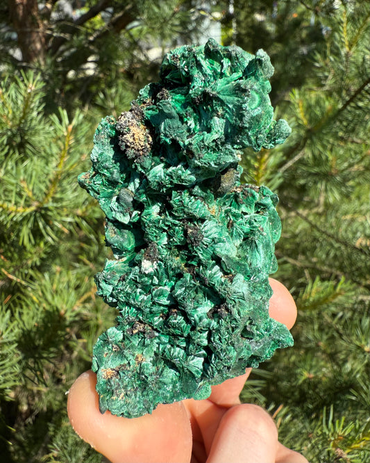 Crystallized Malachite.