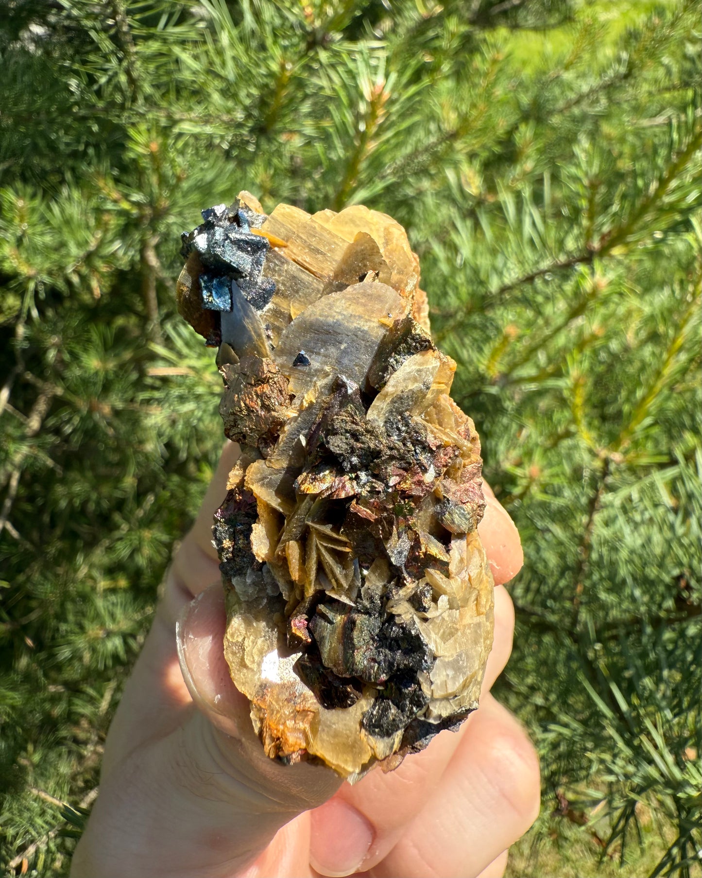 Siderite with Chalcopyrite.